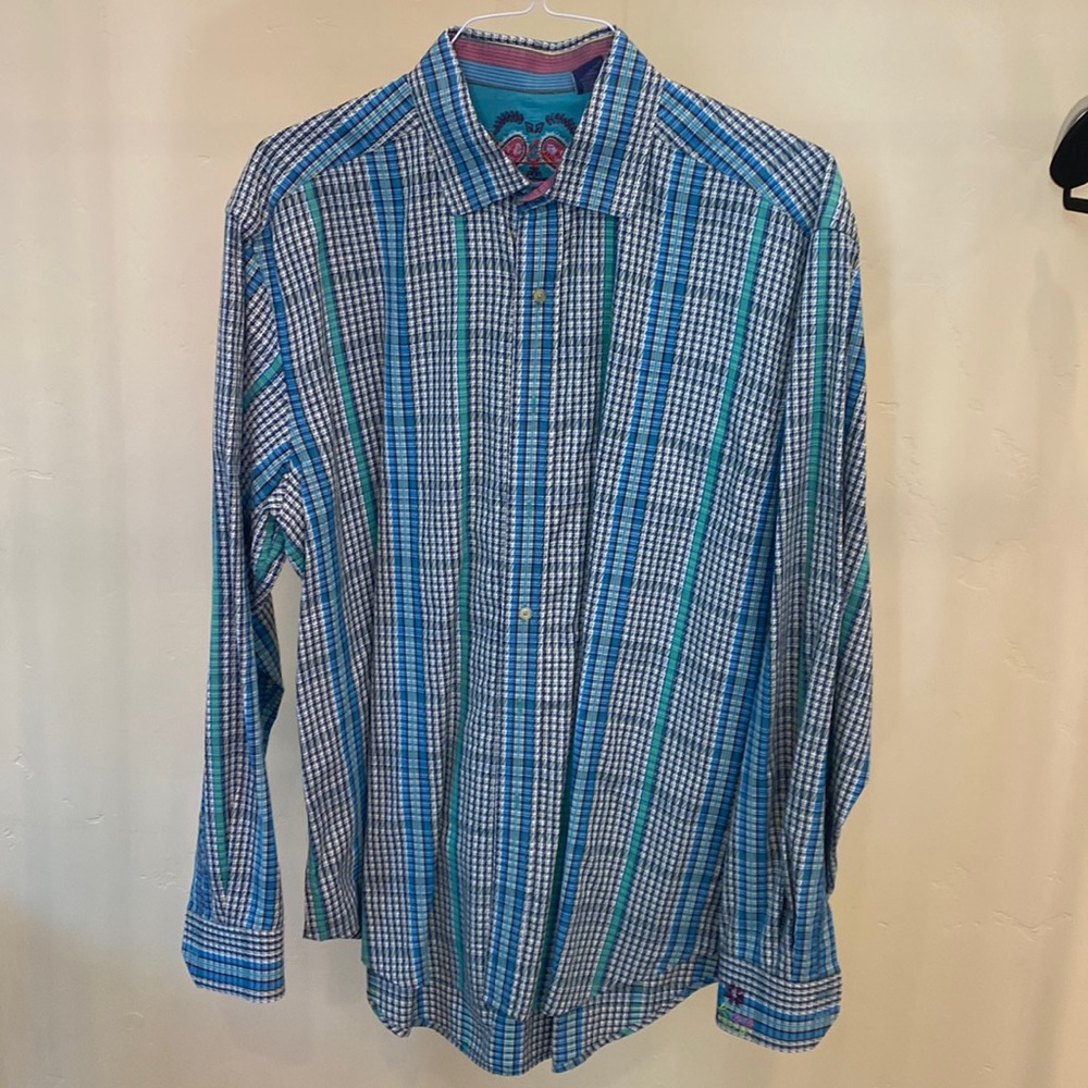 Robert Graham Long Sleeve button down shirt, size XL.